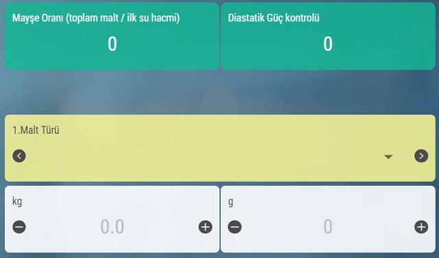 Bira Reçetesi Hesap Programı Bira Reçetesi Hesap Programı