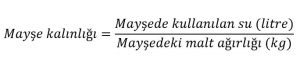 Mayşe kalınlığı nedir?